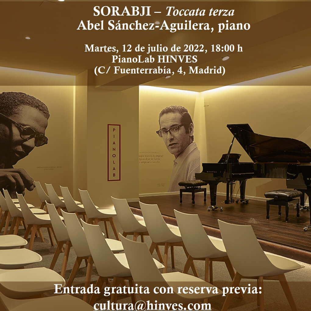 Sorabji's Toccata terza, Spanish premiere in Madrid.